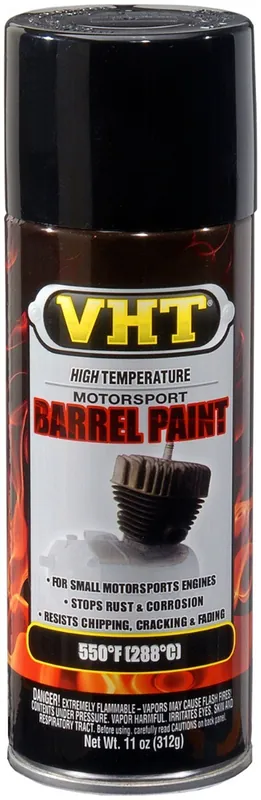 Favoriet VHT Barrel Paint spuitbus - Cilinderverf Zwart hoogglans - 400ml