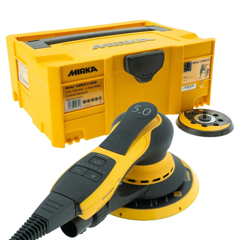 Finale Uitverkoop MIRKA DEROS II 5650 Excentrische Schuurmachine in Koffer