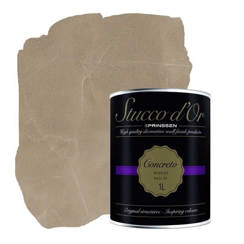 Betaalbaar Stucco d'Or Concreto Wood Brown Betonlookverf - 1 liter