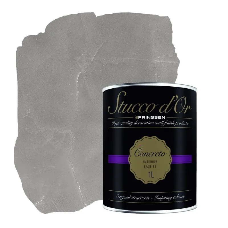 Stucco d'Or Concreto Slate Grey Betonlookverf - 1 liter Shop Nu