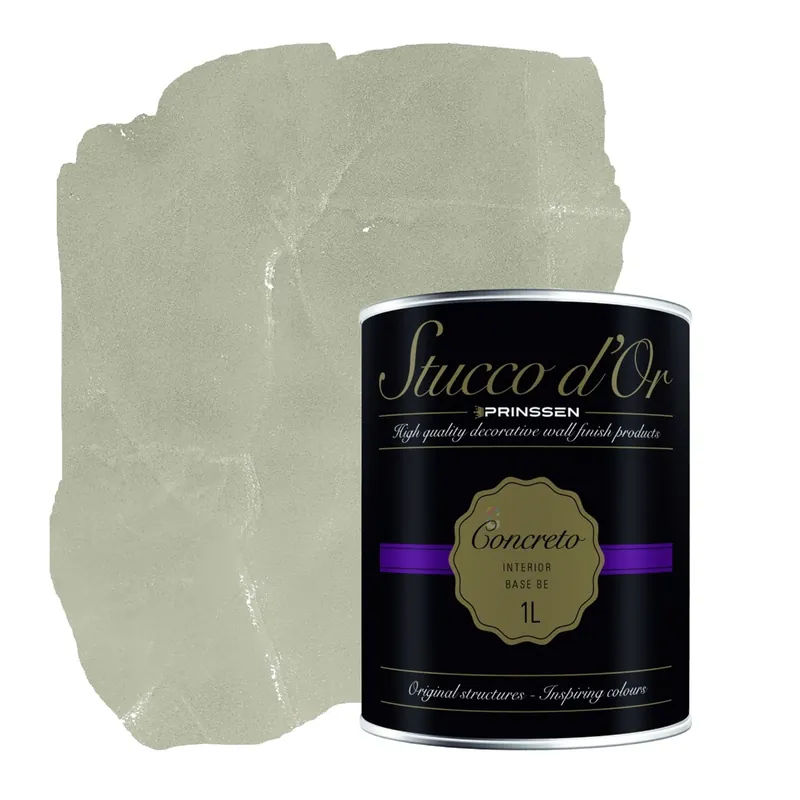 Stucco d'Or Concreto Urban Light Green Betonlookverf - 1 liter Korting