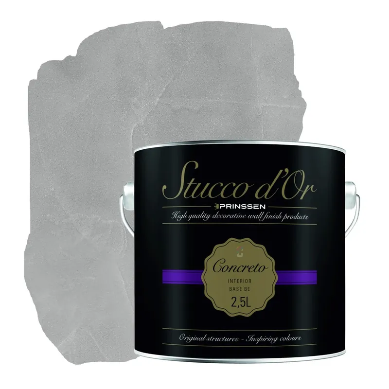 Stucco d'Or Concreto Concrete Grey Betonlookverf - 2,5 liter Goedkoop