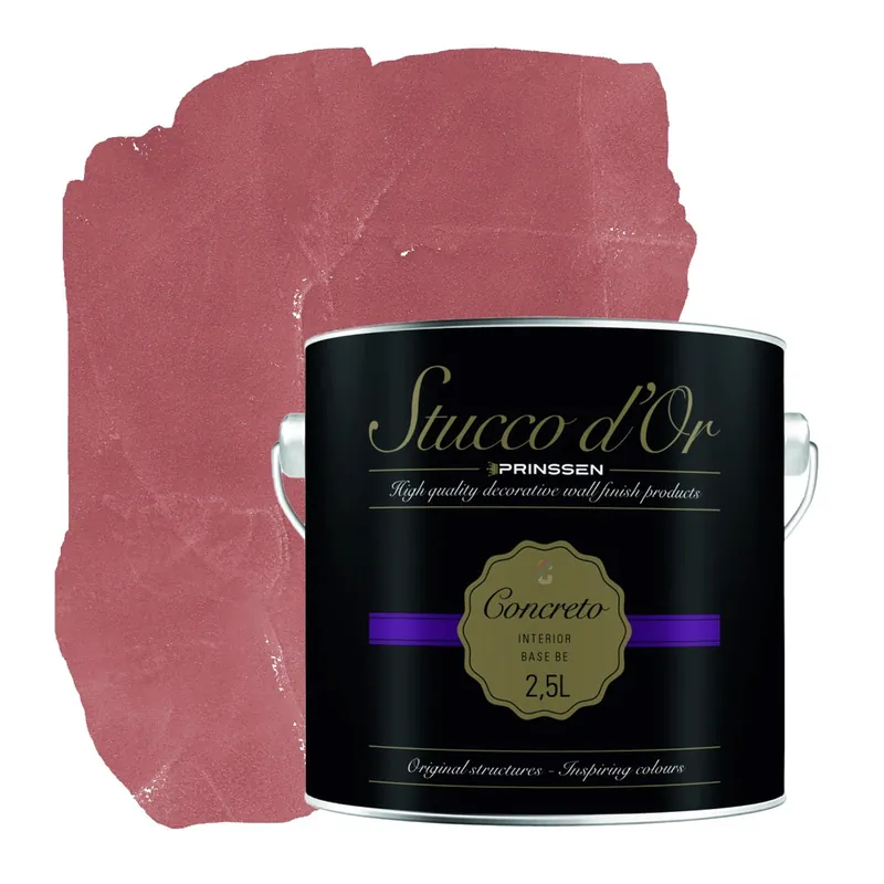 Must-Have Stucco d'Or Concreto Bohemian Dark Pink Betonlookverf - 2,5 liter