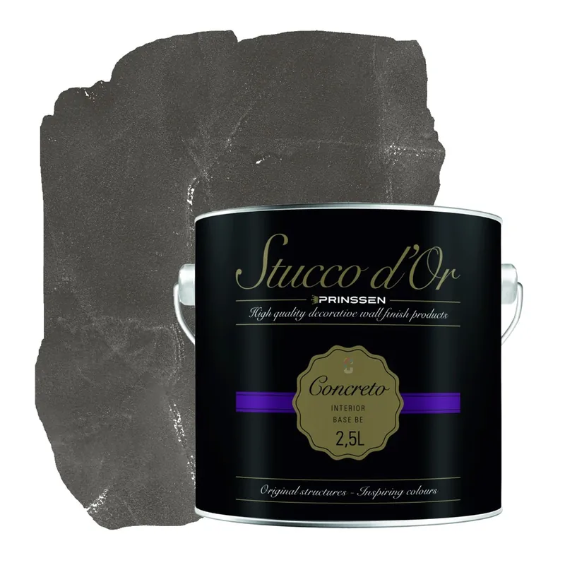 Meest Verkocht Stucco d'Or Concreto Classic Brown Betonlookverf - 2,5 liter