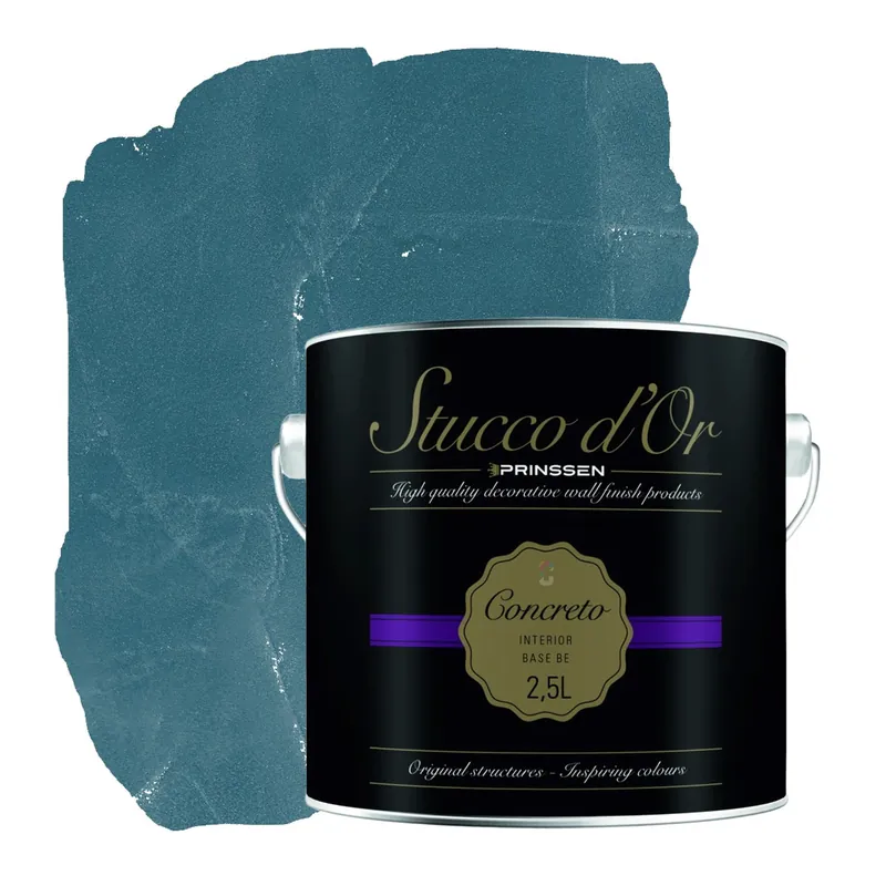 Bestseller Stucco d'Or Concreto Nordic Sea Blue Betonlookverf - 2,5 liter