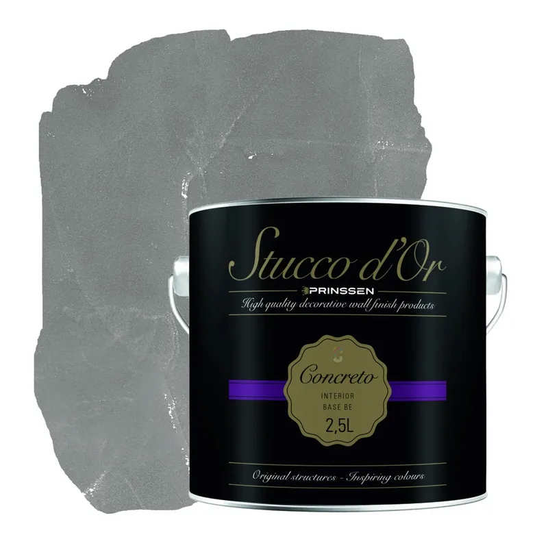 Stucco d'Or Concreto Loft Dark Grey Betonlookverf - 2,5 liter Dagaanbieding