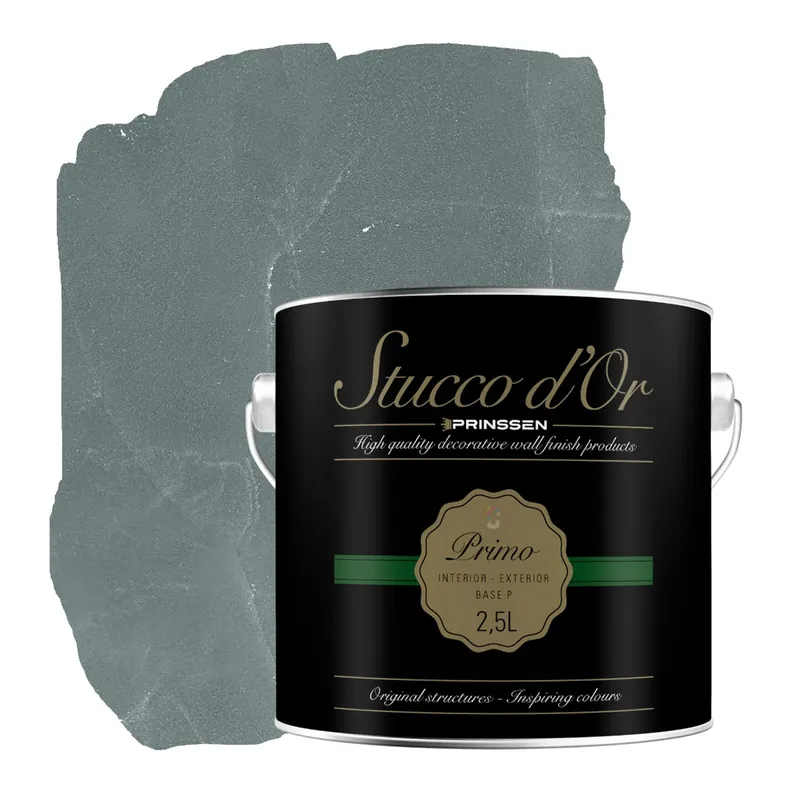 Stucco d'Or Primo Steel Grey Betonlookverf - 2,5 liter Favoriet