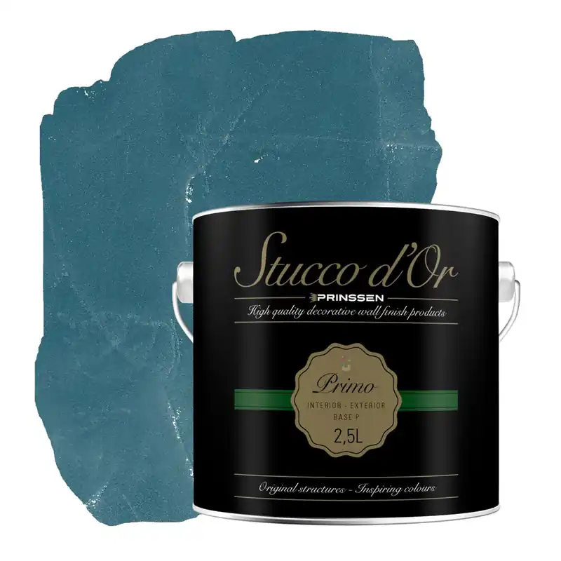 Laatste Versie Stucco d'Or Primo Nordic Sea Blue Betonlookverf - 2,5 liter