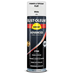 Rust-Oleum Grondverf & Lak in 1 spuitbus WIT MAT - RAL9010 Seizoensaanbieding