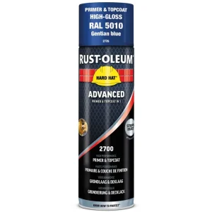 Rust-Oleum Grondverf & Lak in 1 spuitbus BLAUW - RAL5010 Betrouwbaar