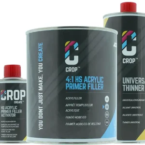 CROP 2K Primer Filler GRIJS - ACTIESET 2,25 liter Beperkte Voorraad