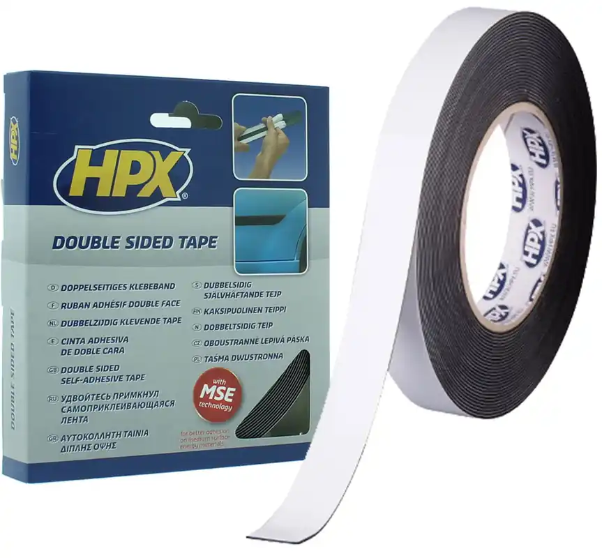 Alleen Vandaag HPX Dubbelzijdig Foam Tape ZWART 19mm - 10 meter
