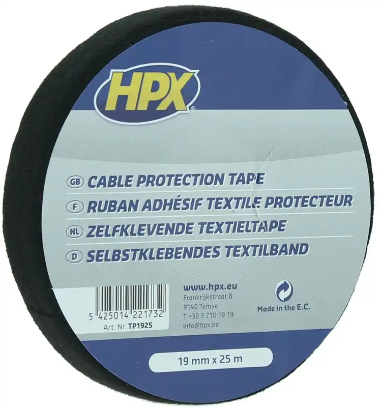 HPX Linnen Tape ZWART 19mm - 25 meter Gereduceerde Prijs