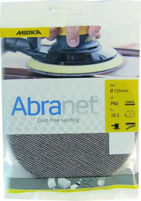 Uitverkoop MIRKA Abranet Schuurschijven 125mm - 10 stuks