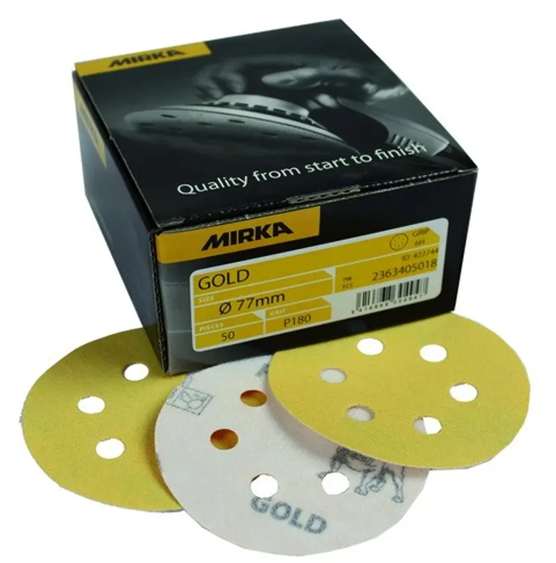 Speciale Aanbieding MIRKA Gold Schuurschijven 77mm - 6 gaten