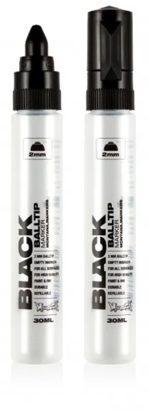 Montana BLACK EMPTY MARKER Ball Tip Nieuw