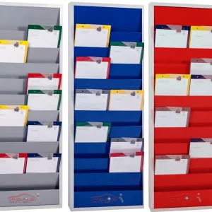 Werkorder planbord METAAL met 2 rijen en 10 sleuven - 3 kleuren Veilige Betaling