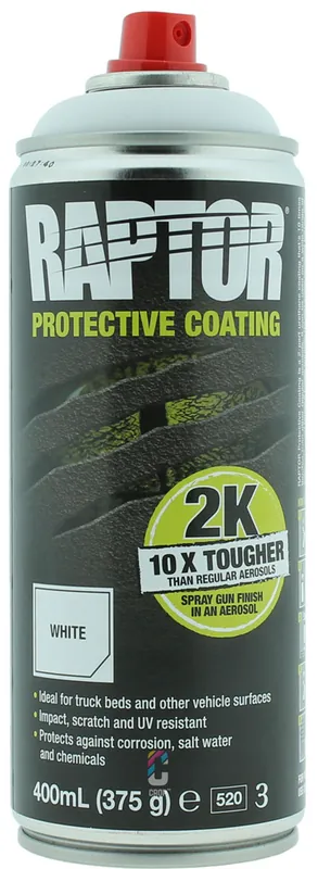 Raptor Liner 2K Bedliner Verf WIT spuitbus Lage Prijs