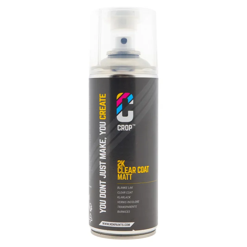 Betaalbaar CROP 2K Blanke Lak MAT spuitbus 400ml - Professional