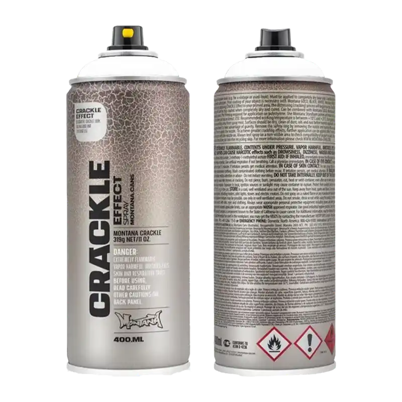Op = Op Montana Crackle Verf WIT spuitbus 400ml