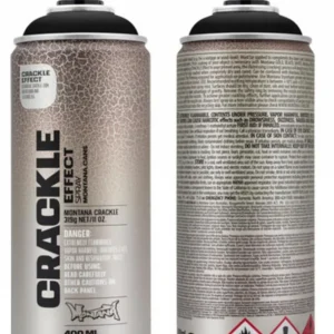 Montana Crackle Verf ZWART spuitbus 400ml Superprijs