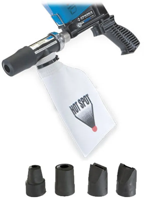 Korting HOT SPOT Grit Opvangzak met 4 mondstukken voor Speedblaster zandstraalpistool - 5 ~ 7 bar