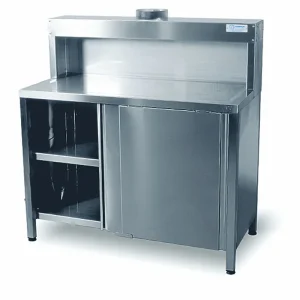 Betrouwbaar HAMACH Mengtafel RVS met afzuiging en deurtjes