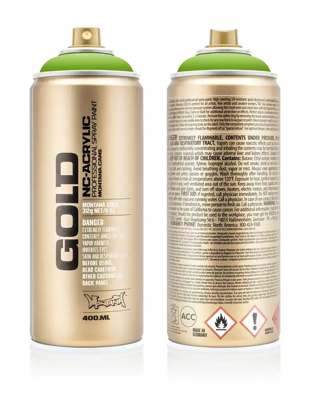 Uitverkoop Montana GOLD S6000 Shock Green Light spuitbus 400ml