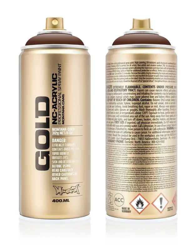 Montana GOLD S8010 Shock Brown spuitbus 400ml Lage Kosten