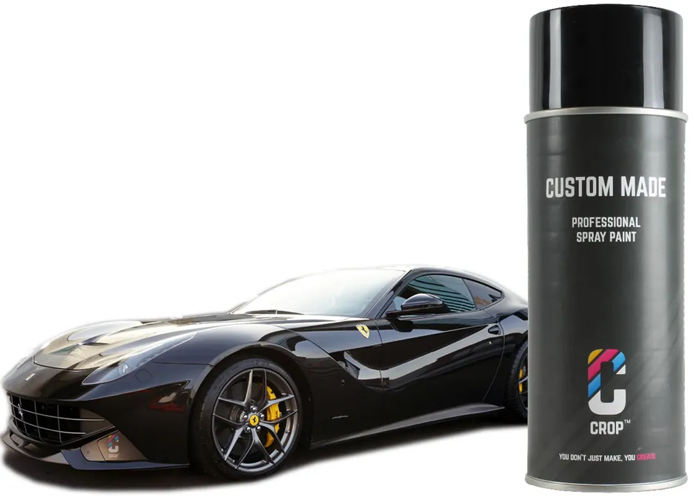 CROP Metallic Zwart spuitbus 400ml - Professional Spray Exclusieve Aanbieding