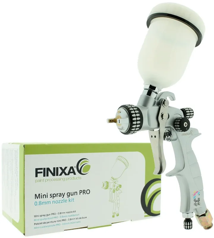 Premium FINIXA PRO Mini Verfspuit LVLP + bovenbeker