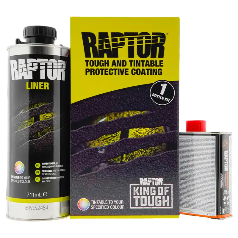 Raptor Liner Bedliner Verf AANKLEURBAAR 1 liter Set Alleen Vandaag