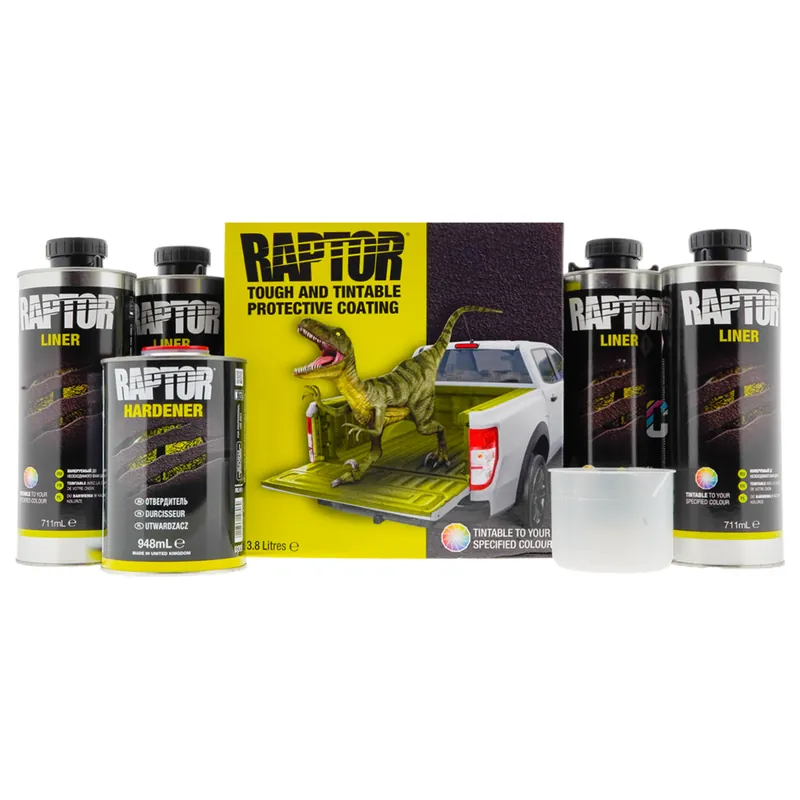 Raptor Liner Bedliner Verf AANKLEURBAAR 4 liter Set Weekendaanbieding