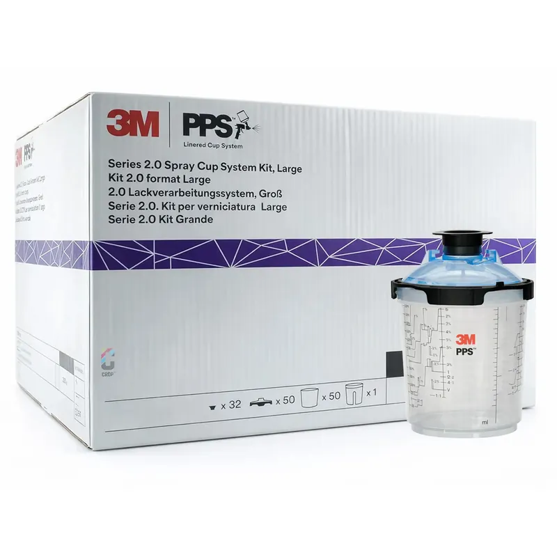 Beste Prijs 3M 26758 PPS 2.0 Kit Standaard 650ml - 125mu - 50 binnenbekers + 75 deksels