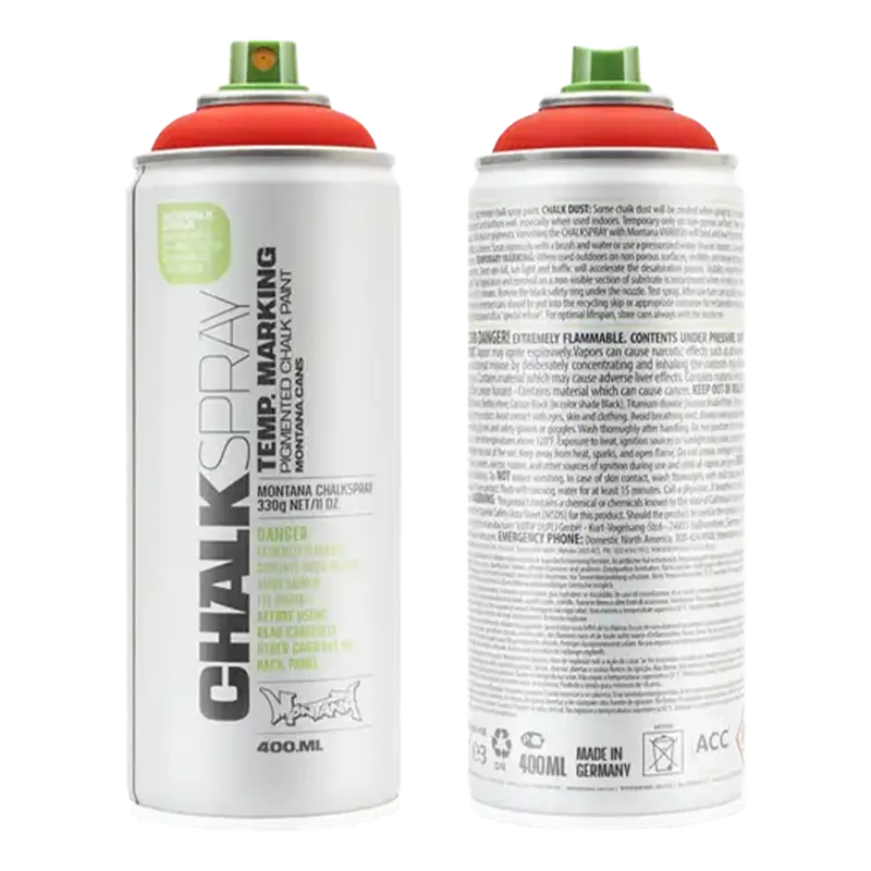 Snelle Levering Montana CHALK - Krijtverf ROOD spuitbus 400ml