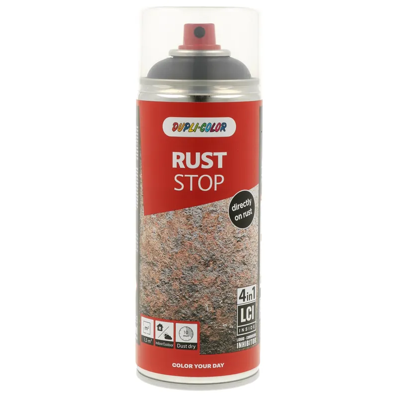 Beperkte Voorraad DupliColor Rust Stop Zwart Spuitbus 400ml