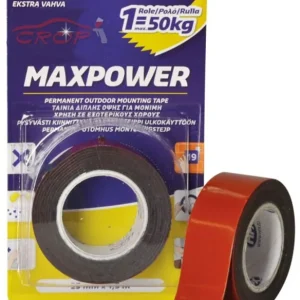 HPX Max-Power OUTDOOR Dubbelzijdig Tape Zwart - Extreem Sterk Must-Have