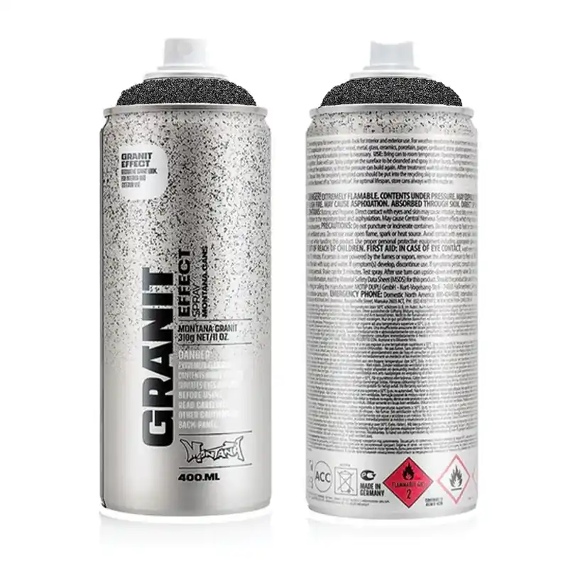 Beperkt Aanbod Montana Graniet Verf ZWART spuitbus 400ml