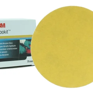 3M 255P Hookit Goud Schuurschijven 75mm Klittenband - 50 stuks Hoge Kwaliteit