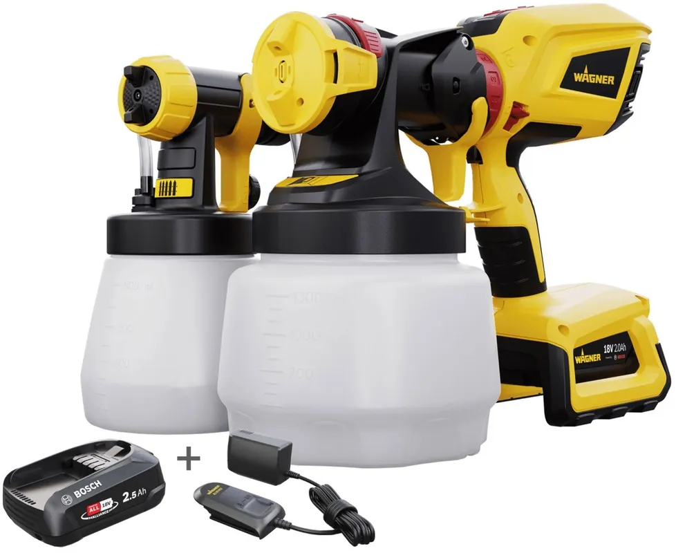 Aanbieding Wagner W600 Accu Verfspuit 18V + Battery Pack & Snellader