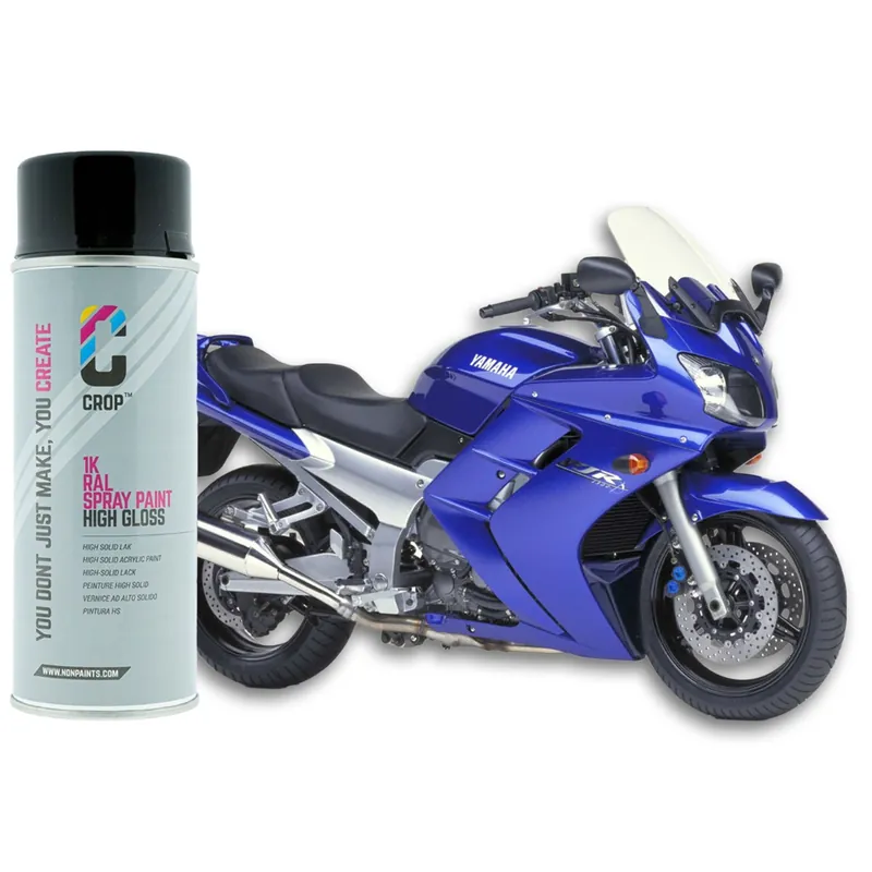 Lage Prijs CROP Yamaha DPBMC Deep Purplish Blue Metallic autolak 2x spuitbus 400ml - 2 COAT