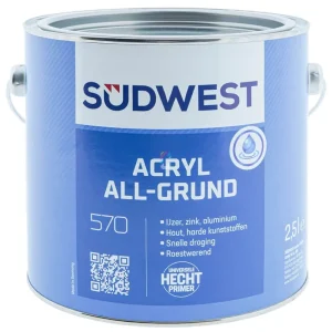 Koop Online Südwest ACRYL U51 All Grund WIT Grondverf op Waterbasis 2,5 liter