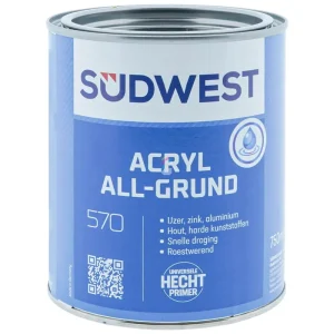 Südwest ACRYL U51 All Grund ZWART Grondverf op Waterbasis 750ml Tijdelijk Beschikbaar