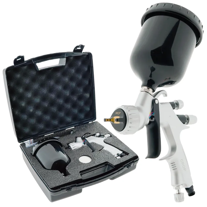Dagaanbieding CROP ProX HVLP Verfspuit in Koffer + bovenbeker