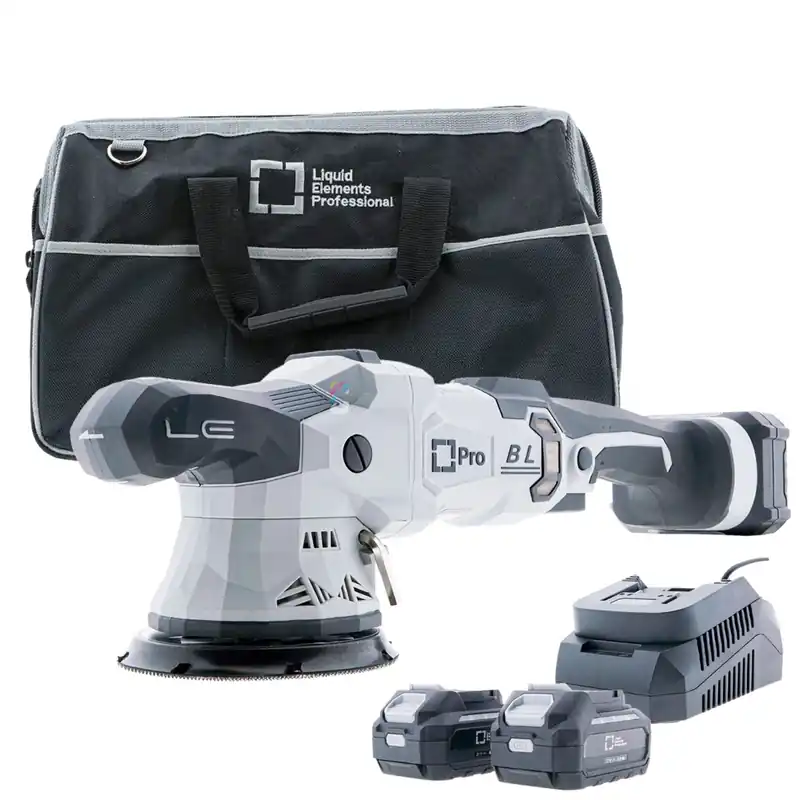 Dagaanbieding Liquid Elements A4500 PRO Accu Excentrische Polijstmachine + 2 Accu's & Lader