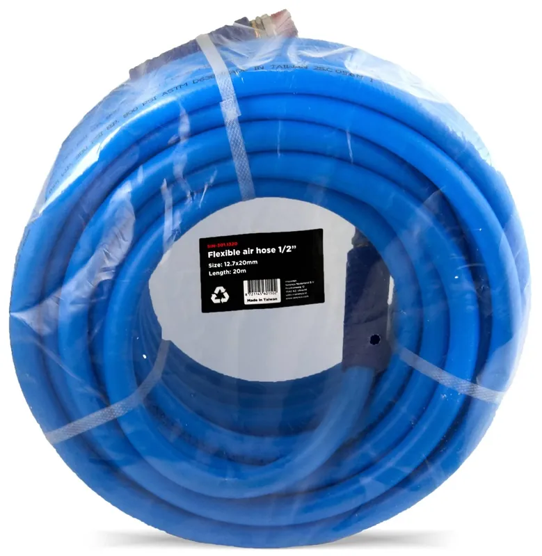 POWERHAND Flexibele Luchtslang 12,7 x 20mm + 1/4" Schroefdraadaansluiting - 20 meter Alleen Vandaag