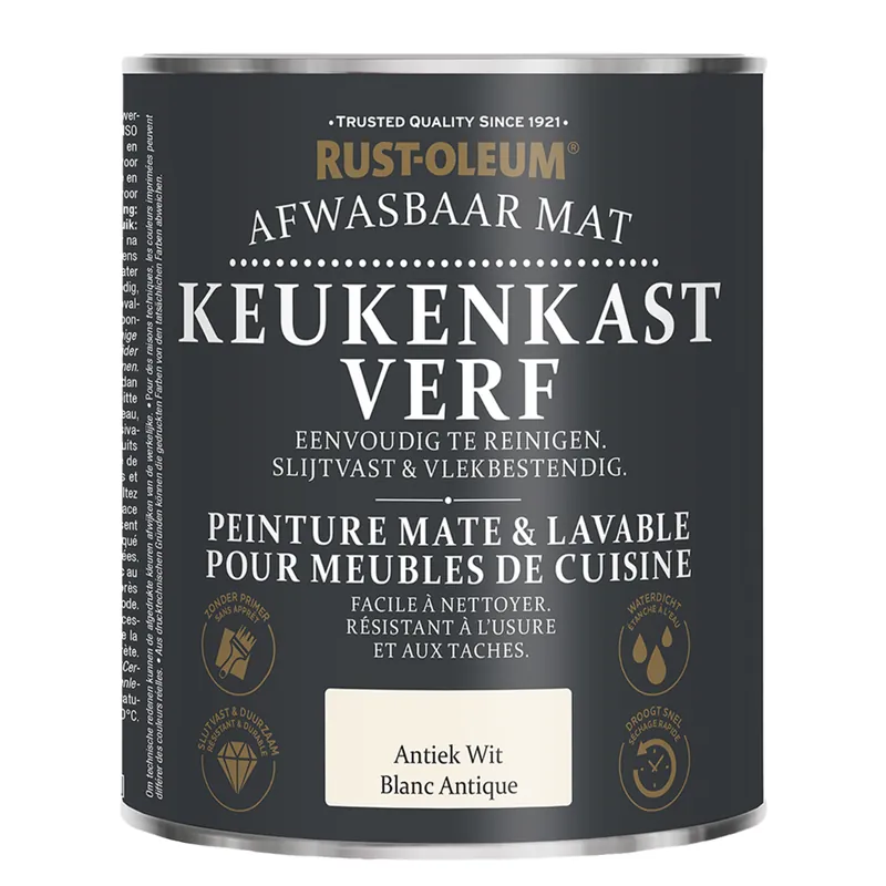 Gecertificeerd Rust-Oleum Keukenkastjes Verf Antiek Wit 750ml