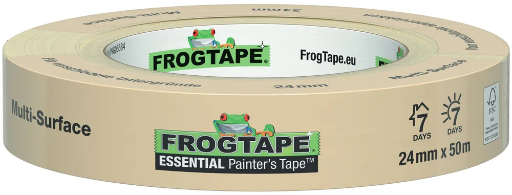 FrogTape Essential 24mm - per rol Betrouwbaar