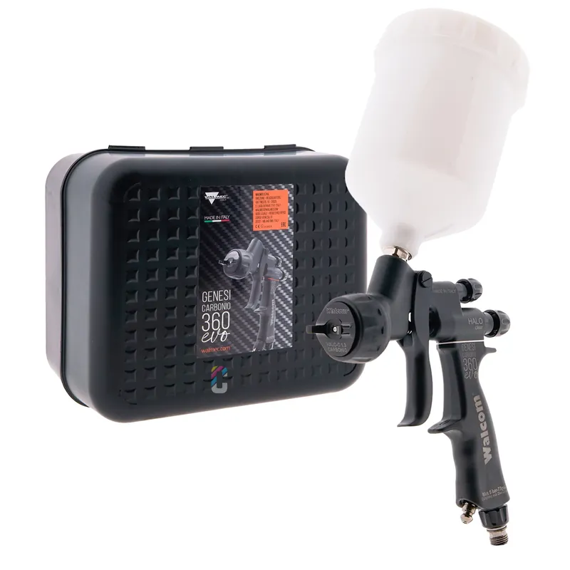 Walcom Carbonio 360 Evo HALO Clear Verfspuit + bovenbeker Populair
