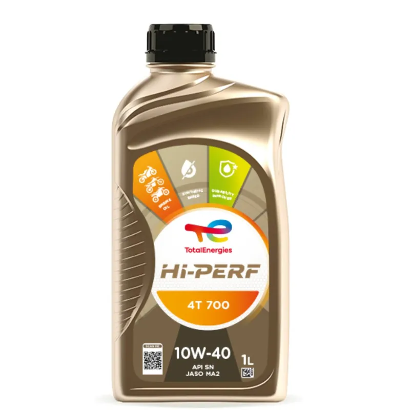 Total Hi-Perf 700 4-takt 10w40 motorfiets olie 1 liter Beperkt Aanbod
